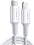 UGREEN Cablu de Date Type-C la Lightning MFI Ugreen, 2m, 3A, alb, 60749