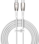 Baseus CABLU alimentare si date Baseus Glimmer, Fast Charging Data Cable pt. smartphone, USB Type-C la USB Type-C 100W, 2m, alb CADH000802 (timbru verde 0.08 lei) - 6932172618070