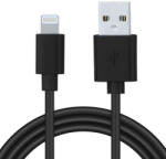 Spacer CABLU alimentare si date SPACER, pt. smartphone, USB 2.0 (T) la Lightning (T), pentru Iphone, PVC, Retail pack, 1m, black, SPDC-LIGHT-PVC-BK-1.0 (timbru verde 0.08 lei)