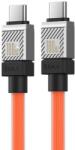 Baseus CABLU alimentare si date Baseus CoolPlay, Fast Charging Data Cable pt. smartphone, USB Type-C la USB Type-C 100W, 1m, portocaliu CAKW000207 (timbru verde 0.08 lei) - 6932172626679