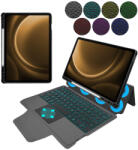Techsuit [Pachet 360°] Husa cu tastatura + folie Samsung Galaxy Tab S9 FE Techsuit KeyTab Pro, negru