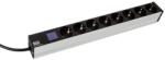 Bachmann PDU BACHMANN, 1U pt. rack 19 inch, 8 prize Schuko, intrare Schuko, max 16 A, cablu 2 m, negru, 800.2054 (timbru verde 4 lei)