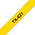 Brother Banda laminata Original Brother Black on Yellow, TX621, pentru E105|E110|H100|H101|H105|H110|H111|P300|128|200|1000|1010|1090|1100|1120|1130|1160|1170|1180|1190|1200|1230|1280|1290|6100|7100|ST1150, 9