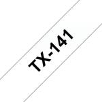Brother Banda laminata Original Brother Black on Clear, TX141, pentru D400|D450|E300|H300|18R|300|310|320|340|1300|1700|1750|1760|1800|1810|1830|1880|1890|1900|1910|1950|1960|2030|2040|2100|2110|ST5, 18mm, in