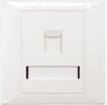 Emtex Faceplate Keystone RJ45, 86x86, 1 port, EMTEX, EMT-FP8686-1