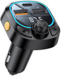 YESIDO Incarcator auto BT5.3 cu modulator FM, 2x USB Yesido Y70, negru