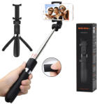 Techsuit Selfie Stick Bluetooth cu trepied, telecomanda Techsuit L01s, 70cm