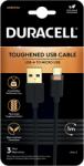 Duracell Cablu Duracell USB-A to Micro USB 1m Black USB7013A (timbru verde 0.08 lei)