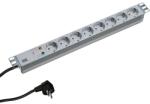 Bachmann PDU BACHMANN, 1U pt. rack 19 inch, 8 prize Schuko, intrare Schuko, max 16 A, cablu 2 m, gri, 333.404 (timbru verde 4 lei)