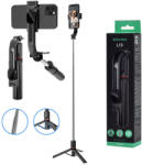 Techsuit - Selfie Stick (L13) - Stable Extendable Tripod with Bluetooth Remote Control, 113cm - Black