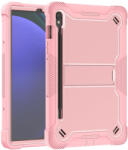 Techsuit Husa + folie sticla Samsung Galaxy Tab S9 Techsuit Rugged TabShell, roz (Pachet 360°)