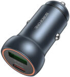 BOROFONE Incarcator auto Fast Charge 30W dual port Borofone, gri, BZ32A