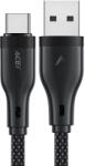 ACEFAST Cablu de date USB la tip C, 3A Acefast, C8-04, negru, 1.2m