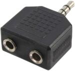 LogiLink ADAPTOR audio LOGILINK 3.5mm stereo 3p. (t) la 2 x 3.5 stereo (m), Logilink CA1002 (timbru verde 0.08 lei)