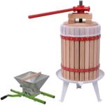 vidaXL Set de presa si zdrobitor de fructe & vin, 2 piese GartenMobel Dekor (277150)