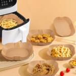  DAM ELECTRONICS 50 darabos négyzet alakú airfryer sütőpapír - 16 / 20 cm, barna, tapadásmentes, eldobható - 20, DAM ELECTRONICS (8434600252750)