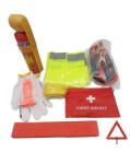 Rolinger Set de Urgență Auto cu Farmacie, Extinctor, Triunghi de Siguranță, Vestă Reflectorizantă, Cabluri de Pornire, Frânghie de Remorcare, Ciocan de Eliberare și Mănuși SY-01470 (SY-01470)