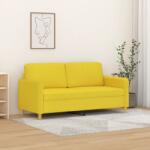 vidaXL Canapea cu 2 locuri, galben deschis, 140 cm, material textil GartenMobel Dekor (359483) Canapea