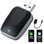 Techstar Adaptor Wireless 2-in-1 Apple CarPlay & Android Auto Techstar® M17 - USB/USB-C (Adaptor inclus), Wi-Fi 5.8GHz + Bluetooth, Plug & Play, Mini Compact (SKU3638)