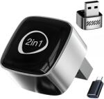 Techstar Adaptor Wireless CarPlay & Android Auto Techstar M5 2 in 1, USB Mini, BT + Wi-Fi 5GHz, Buton Comutare/Reset, Reconectare Automata, Plug & Play (SKU3637)