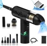  Suflanta Aer si Aspirator, Luxofia, Portabil, pentru Indepartare Praf PC, Aer conditionat, Lanterna LED, 7 Duze, 3 viteze, 90000 RPM, baterie 7500 mAh (49)