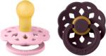 BIBS - Set 2 suzete Boheme Latex, tetina rotunda, 6 luni +-Baby Pink/Plum (240246)