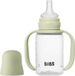 BIBS Set biberon BIBS tip Sippy Cup PP 150 ml cu cioc din silicon și sistem antipicurare, Sage (50211250)