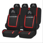 AutoHelix MSA Set Huse Scaune Universale Compatibile cu Citroen - Negru/Rosu (Cit04)