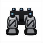 AutoHelix MSA Set Huse Scaune Universale Nero Gri Personalizate cu Volkswagen (NER108820.21)