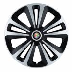 AutoHelix MSA Set 4 Capace Roti Terra Gri-Negru R16, Compatibil Cu Alfa Romeo (2589)