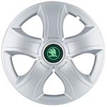 AutoHelix MSA Set 4 Capace Roti 16 inchi (R16) Bis Gri, Compatibile Cu Skoda Verde (20342)