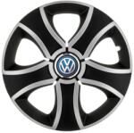 AutoHelix MSA Set 4 Capace Roti 16 inchi (R16) Bis Gri-Negru, Compatibile Cu Volkswagen (3261)