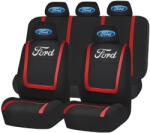 AutoHelix MSA Set Huse Scaune Universale Compatibile cu Ford- Negru/Rosu (HSAFRD.4)