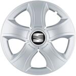 AutoHelix MSA Set 4 Capace Roti 15 inchi (R15) Bis Gri, Compatibile Cu Seat (13490)