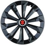 AutoHelix MSA Set 4 Capace Roti 14 inchi (R14) Fame Negru, Compatibile Cu Suzuki (10075)