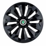 AutoHelix MSA Set 4 capace roti Fox negru R15 Compatibil Cu Skoda (10163)