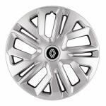 AutoHelix MSA Set 4 Capace Roti 15 inchi (R15) Raven Gri, pentru Renault Nou (20218)