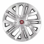 AutoHelix MSA Set 4 Capace Roti 16 inchi (R16) Raven Gri, Compatibile Cu Fiat (1795)