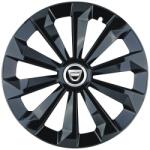 AutoHelix MSA Set 4 Capace Roti 16 inchi (R16) Fame Negru, Compatibile Cu Dacia (10004)