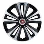 AutoHelix MSA Set 4 Capace Roti Terra Gri-Negru R16, Compatibil Cu Fiat (2691)