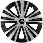 AutoHelix MSA Set 4 capace roti Glory Gri-Negru R16, Compatibil Cu Kia (2222)