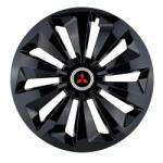 AutoHelix MSA Set 4 capace roti Fox negru R15 Compatibil Cu Mitsubishi (10143)