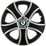 AutoHelix MSA Set 4 Capace Roti 14 inchi (R14) Bis Gri-Negru, Compatibile Cu Skoda (3237)