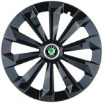 AutoHelix MSA Set 4 Capace Roti 14 inchi (R14) Fame Negru, Compatibile Cu Skoda (10063)