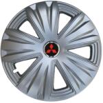 AutoHelix MSA Set 4 capace roti 15 inchi (R15) Glory Gri, Compatibile cu Mitsubishi (4043)