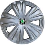 AutoHelix MSA Set 4 capace roti 15 inchi (R15) Glory Gri, Compatibile cu Skoda (4052)