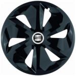 AutoHelix MSA Set 4 Capace Roti Roco Negru R15, pentru Seat (14195)