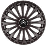 AutoHelix MSA Set 4 capace roti 16 inchi (R16) Dino Negru, Compatibil Cu Citroen (4832-4832)
