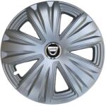AutoHelix MSA Set 4 capace roti 15 inchi (R15) Glory Gri, Compatibile cu Dacia (4029)