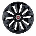 AutoHelix MSA Set 4 capace roti Fox negru R16 Compatibil Cu Fiat (10110)